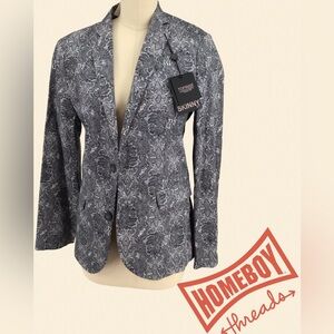 Topman Charcoal Paisley Jacket